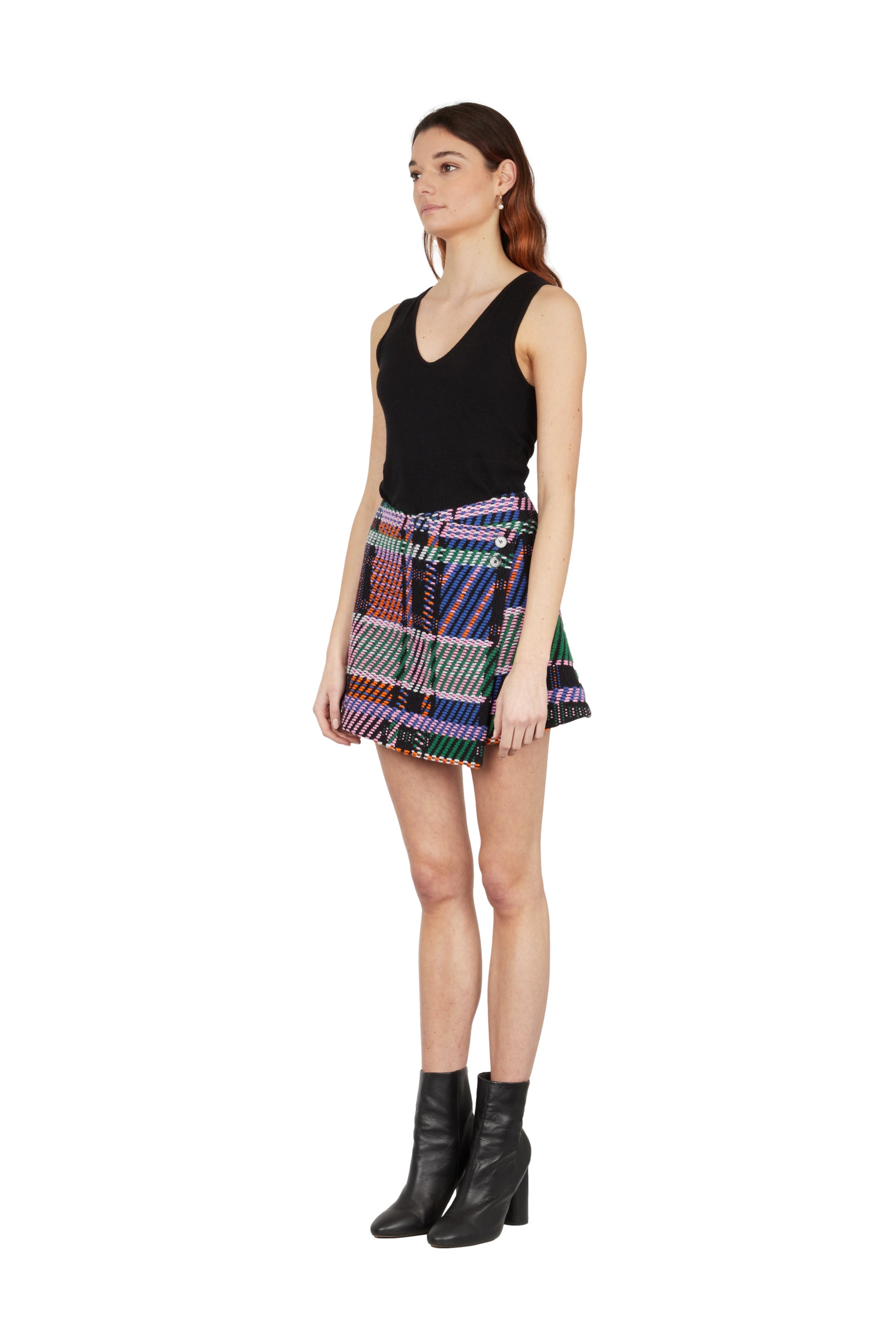 Mini overlap skirt